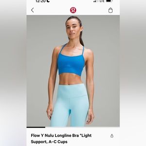 Lululemon Bra (Flow Y Long Line Bra)